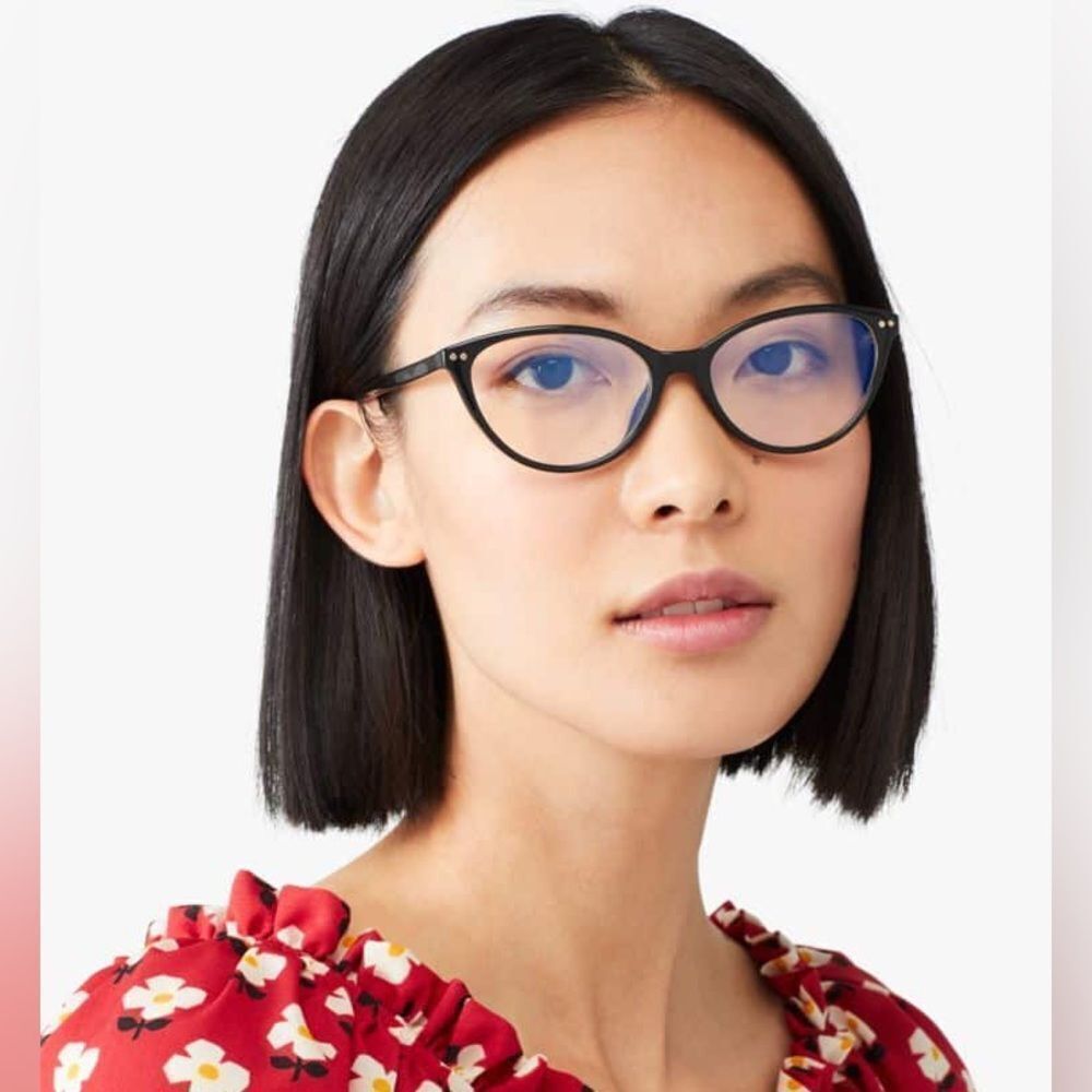 Kate Spade Roanne Readers/Blue Light Glasses +2.00 Black/Rose Gold